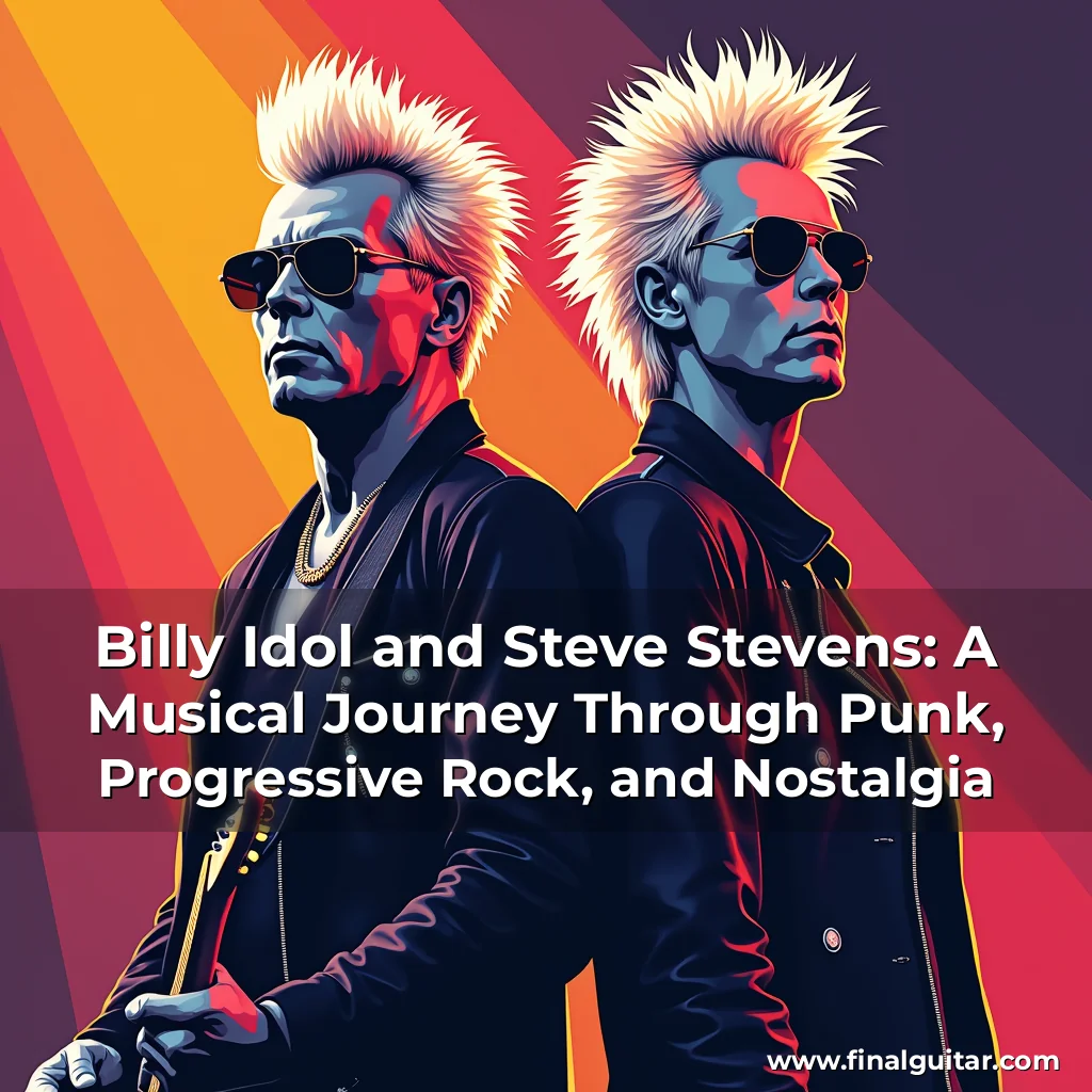 Artistic representation for Billy Idol and Steve Stevens: A Musical Journey Through Punk, Progressive Rock, and Nostalgia