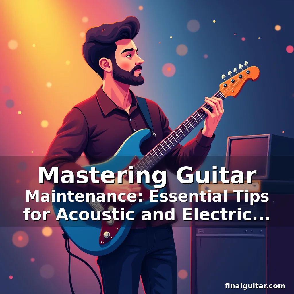 Artistic representation for Mastering Guitar Maintenance: Essential Tips for Acoustic and Electric Players Alike